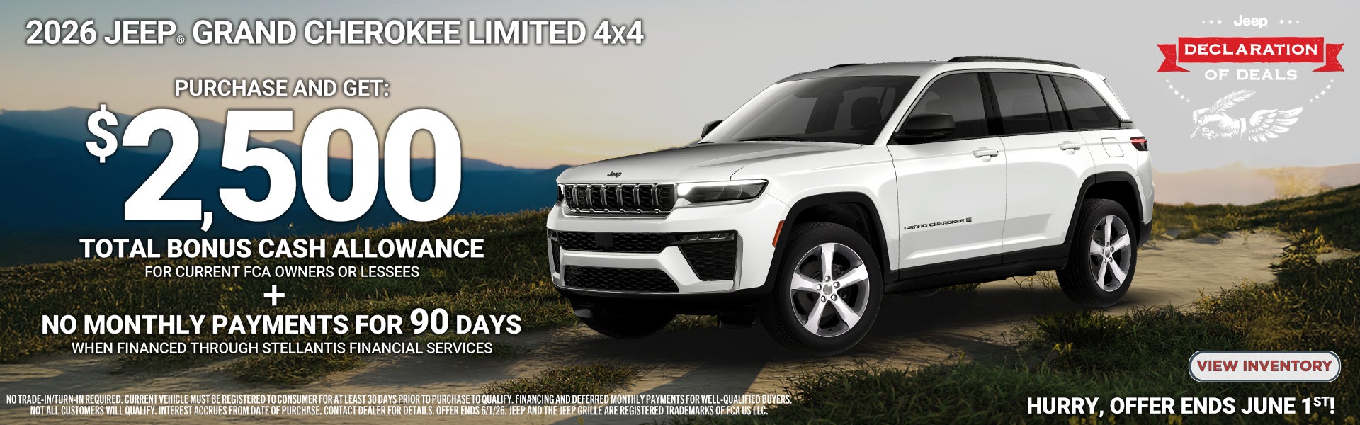 2026 JEEP GLADIATOR BONUS CASH ALLOWANCE